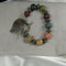 Handmade Ceramic Bead Bracelet with Heart Clasp - VP's Jewelry 