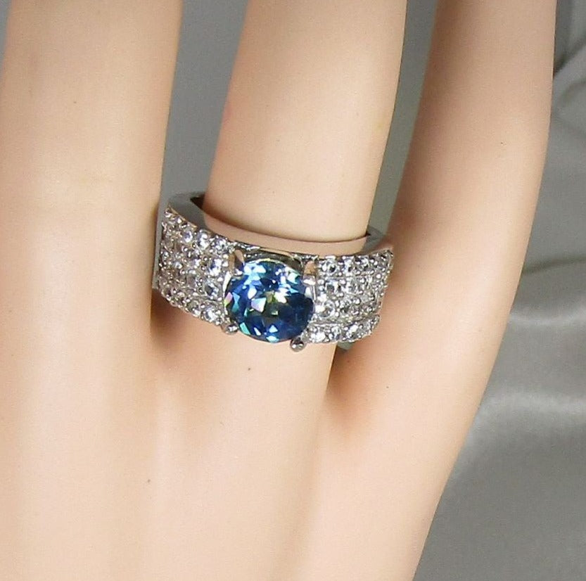 fashion forward blue gemstone ring