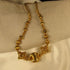 Gold Bead Necklace Statement Gold Necklace - VP's Jewelry
