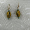 Dark Yellow Handmade African Trade Bead Earrings - VP's Jewelry  