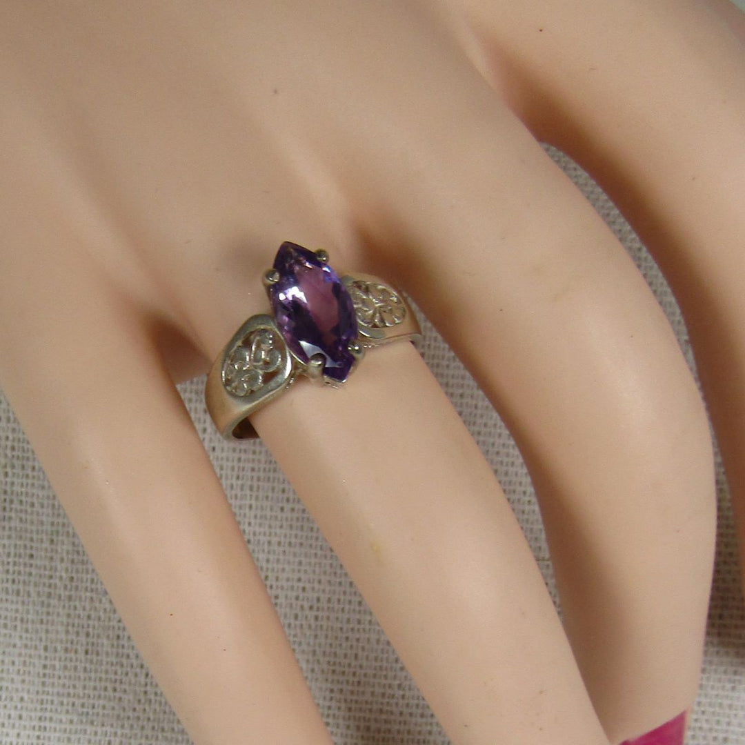 Marquise Cut Amethyst Ring Size 7