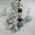 Aqua Gemstone Amazonite Beaded Necklace and Earrings - VP's Jewelry