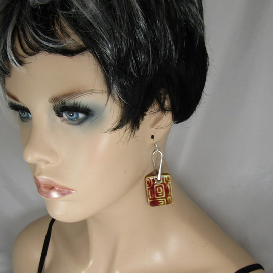 Honey & Brown Porcelain Drop Earrings - VP's Jewelry