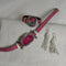 Rose Pink Leather Ribbon Choker & Bracelet & Earrings Designer Set - VP's Jewelry