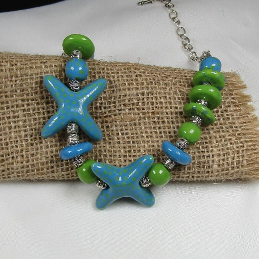 Starfish Handmade Kazuri Fair Trade Bead Necklace