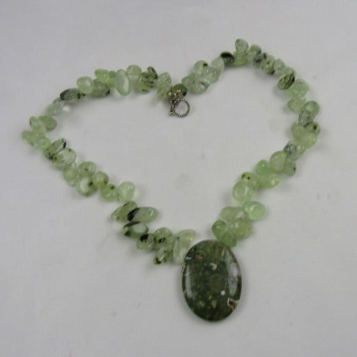 Green Gemstone Bead Designer Necklace - VP's Jewelry
