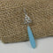 Long Teardrop Sea Glass & Charm Earrings