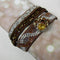 Crystal & Rhinestone Wrap Leather Bracelet - VP's Jewelry