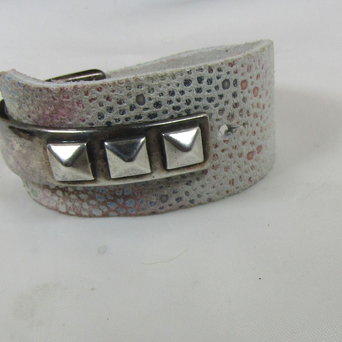 Stingray Leather Cuff Bracelets Silver Accent - VP's Jewelry