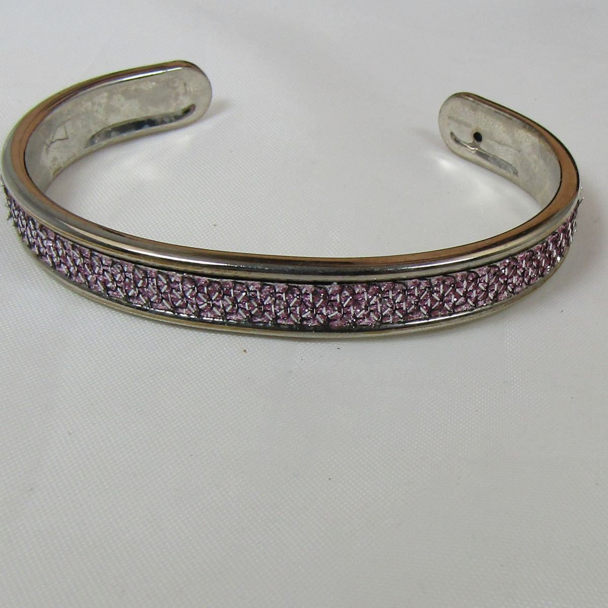 Leather & Silver Bangle Bracelet Narrow - VP's Jewelry