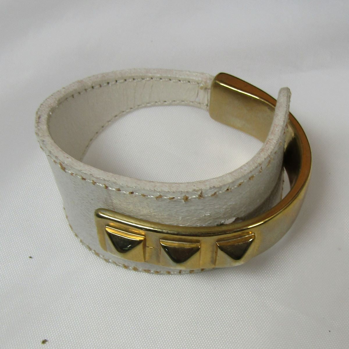 Cuff Leather Bracelet with Gold Accents - VP's Jewelry