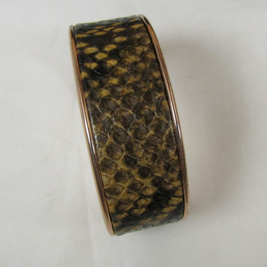 Rose Gold Cuff Bracelet Leather Insert - VP's Jewelry