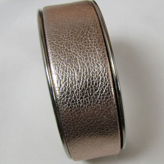 Silver Cuff Bracelet Leather Insert - VP's Jewelry