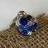 Blue Multi Crystal  Fashion Silver Ring Size 9