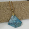 Rare Handcut Blue Gemstone Arizona Shattuckie Pendant Necklace - VP's Jewelry 