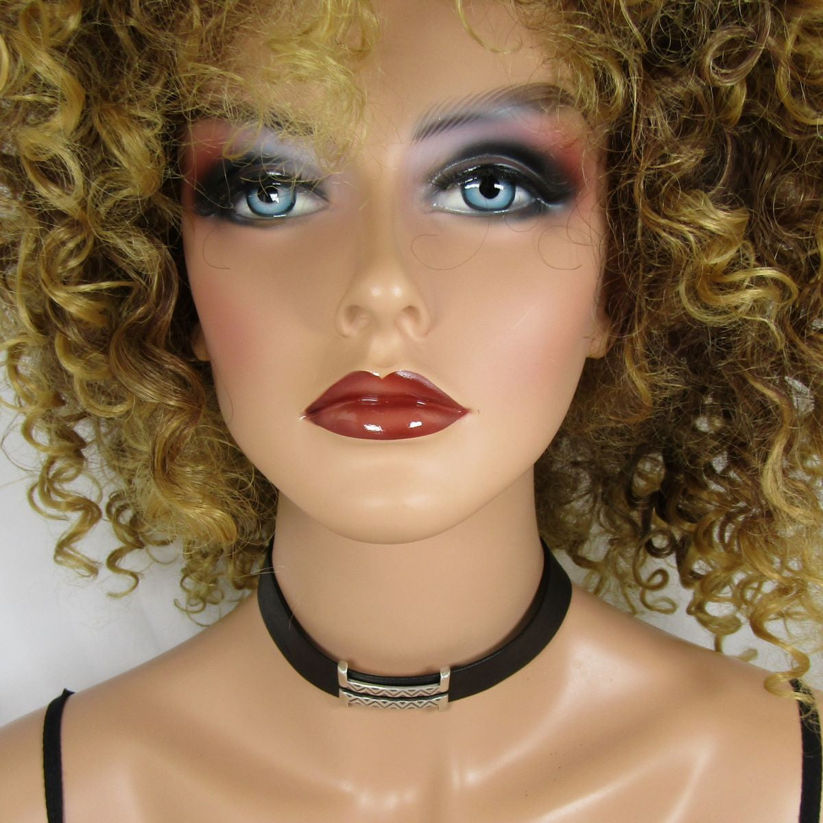 Black Leather Ribbon Choker Necklace in Wide Real Soft Supple Leather - VP's Jewelry