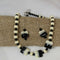 Black and Ivory Handmade Artisan Bead Necklace and Earrings - VP's Jewelry  