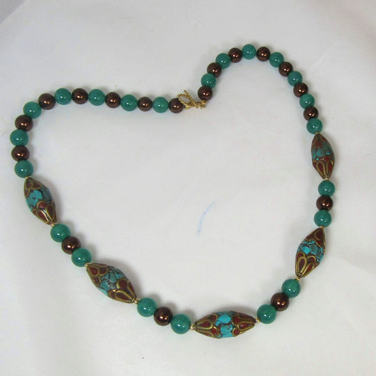 Tibetan Turquoise Bead Necklace - VP's Jewelry
