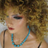 Turquoise Beaded Necklace and Earring A Classic Set - VP's Jewelry  