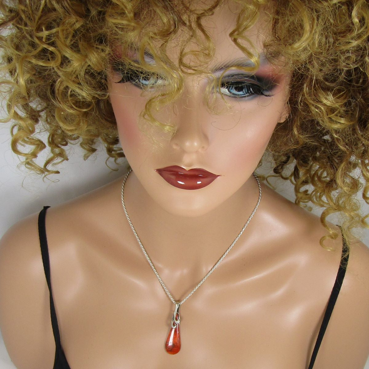 Red Apple Gemstone Pendant Necklace - VP's Jewelry