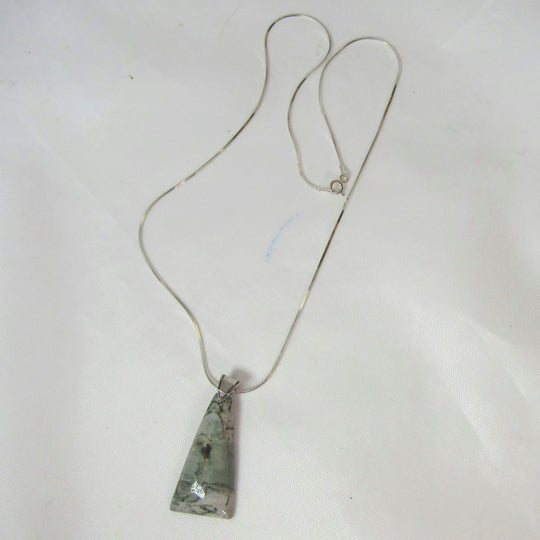 Green Rainforest Jasper Pendant Necklace - VP's Jewelry
