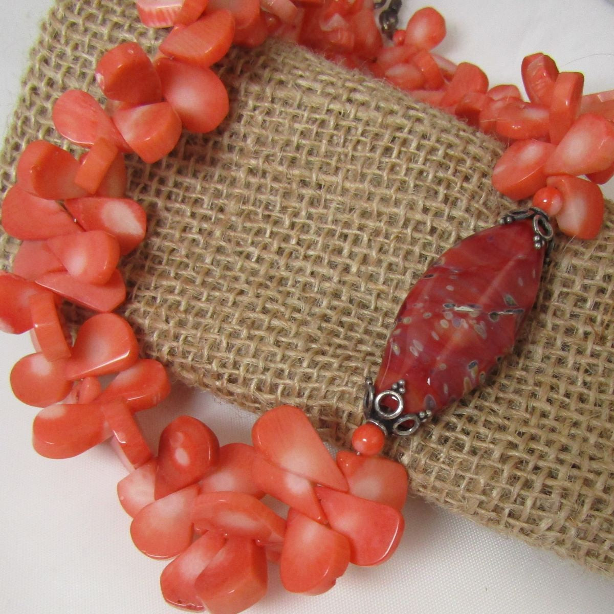 Handmade Bead & Teardrop Melon Bead Necklace - VP's Jewelry  