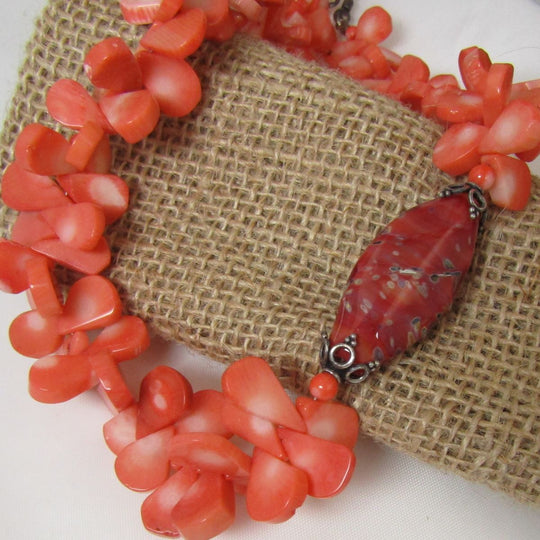 Handmade Bead & Teardrop Melon Bead Necklace - VP's Jewelry  