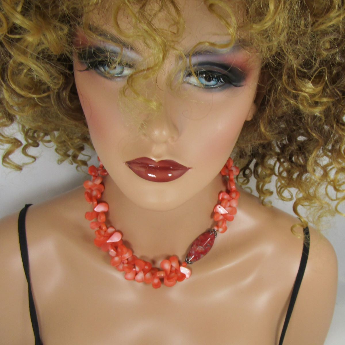 Handmade Bead & Teardrop Melon Bead Necklace - VP's Jewelry  