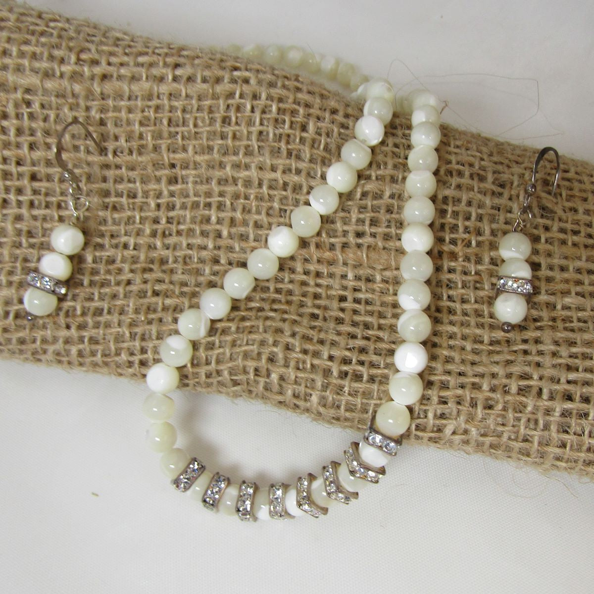 Mother of Pearl Necklace and Earrings for your Wedding Day - VP's Jewelry  