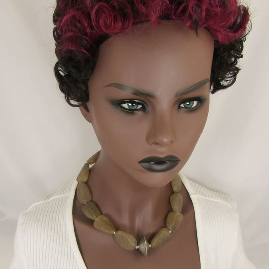 Big Bold Smokey Quartz Gemstone Statement Necklace - VP's Jewelry  