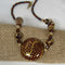 Big Brown and Gold Handmade Kazuri Fair Trade Bead Necklace - VP's Jewelry