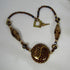 Big Brown and Gold Handmade Kazuri Fair Trade Bead Necklace - VP's Jewelry