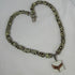 African Recycled Glass  Bead Necklace With Handmade Pendant