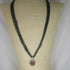 Charcoal Multi-strand Necklace with Jasper Pendant - VP's Jewelry