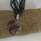 Charcoal Multi-strand Necklace with Jasper Pendant - VP's Jewelry