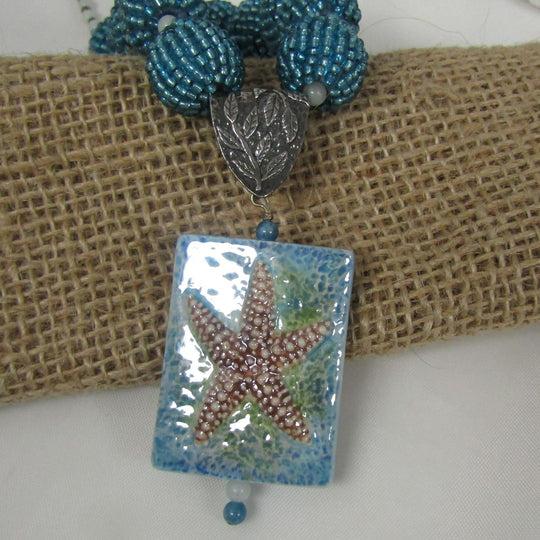 Exquisite Turquoise Blue Handmade Starfish Necklace - VP's Jewelry