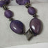 Big Bold Necklace Purple Hemp and Tagua Nut - VP's Jewelry