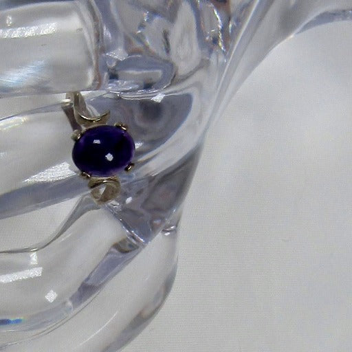 Amethyst Oval Cut Right Hand Ring Size 7
