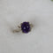 Amethyst Oval Cut Right Hand Ring Size 7