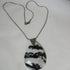 Pendant Necklace Black & White Zebra Jasper Pendant - VP's Jewelry