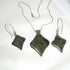 Dark Green Gemstone Pendant Matching Earrings Dragon Blood Jasper - VP's Jewelry