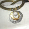 Statement Gold & Silver Pendant Necklace Metallic Cord - VP's Jewelry