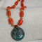 Big Turquoise Handmade Kazuri Pendant Necklace - VP's Jewelry