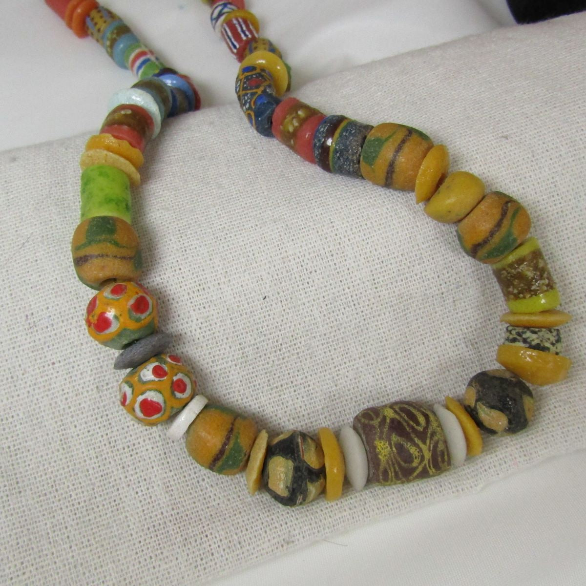 Extrra Long Handmade West African Krobo Trade Bead Necklace - VP's Jewelry