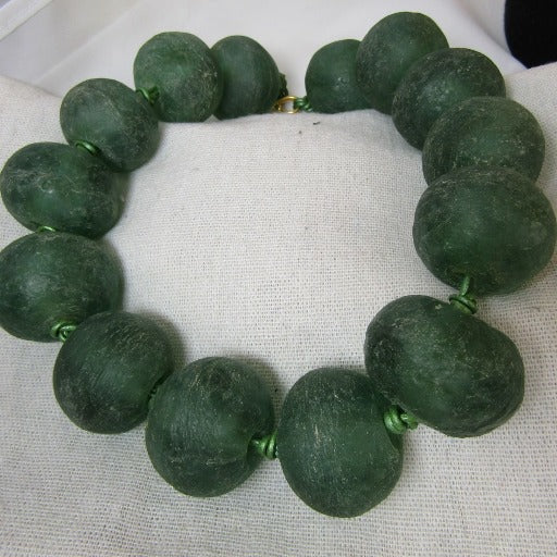 Large Green Beaded Necklace Bold Statement Style - VP's Jewelry  