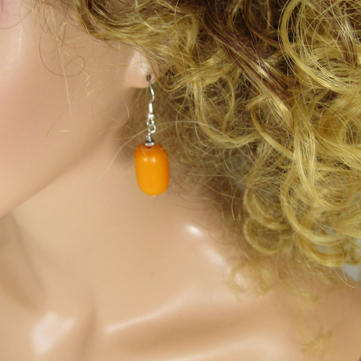 Big Bold Orange Drop Earrings - VP's Jewelry