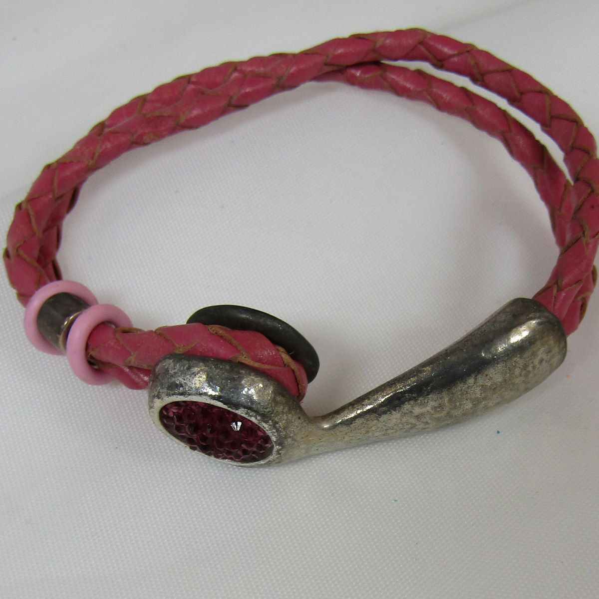 Antique Silver Half Cuff & Leather Bracelet - VP's Jewelry