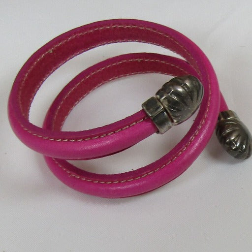 Women Double Leather Bangle Bracelet