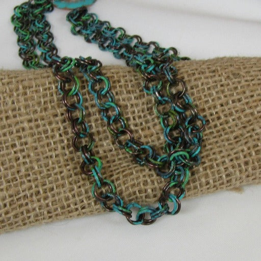 Fern Patina Copper Double Strand Necklace - VP's Jewelry