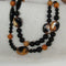 African Kazuri Necklace in Honey and Black Fair Trade Beads - VP's Jewelry 